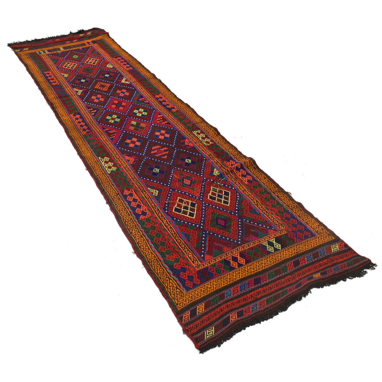 Suzuni Kilim Runner Handmade Multi 10' Runner