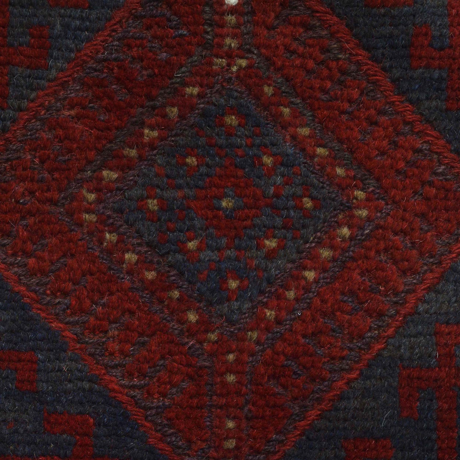 Mashwani Runner Rug Handmade Deep Red Geometric 8' Runner