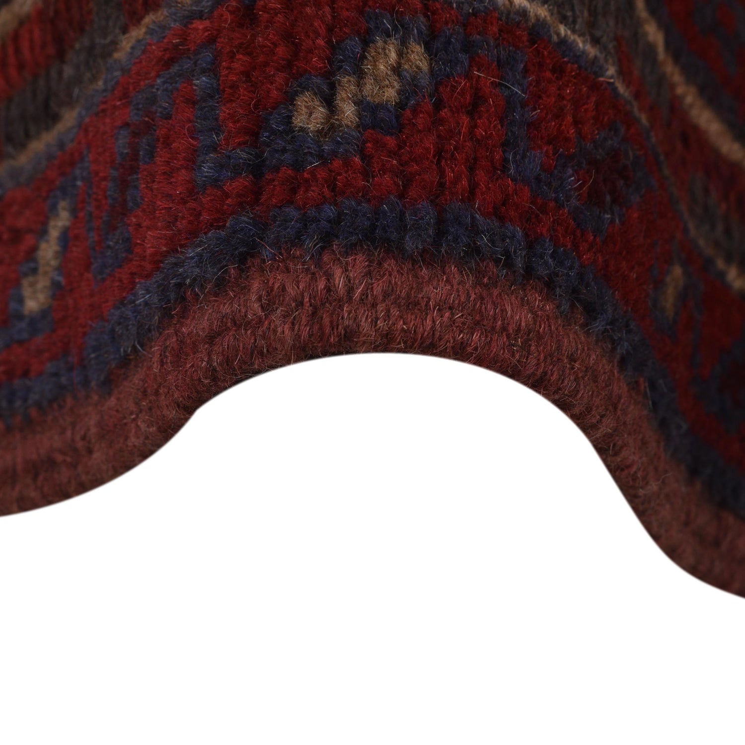 Mashwani Runner Rug Handmade Deep Red Geometric 8' Runner