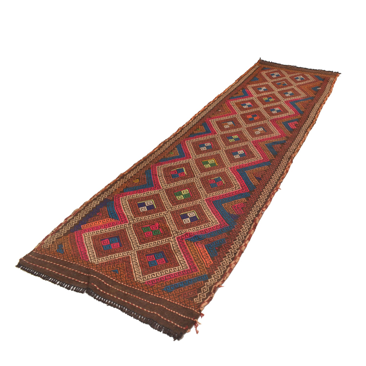 Suzuni Kilim Runner Handmade Multi 10' Runner