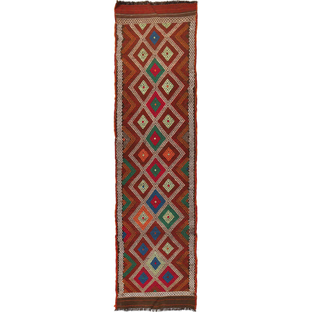 Suzuni Kilim Runner Handmade Multi 10' Runner