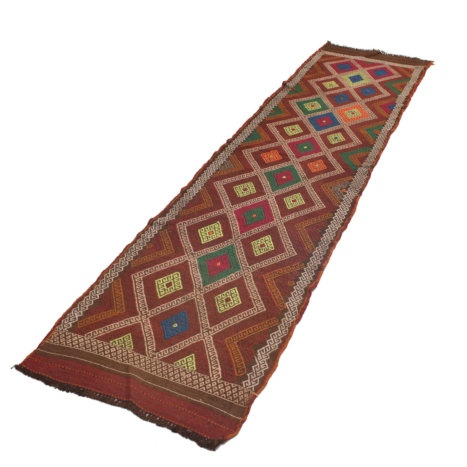 Suzuni Kilim Runner Handmade Multi 10' Runner