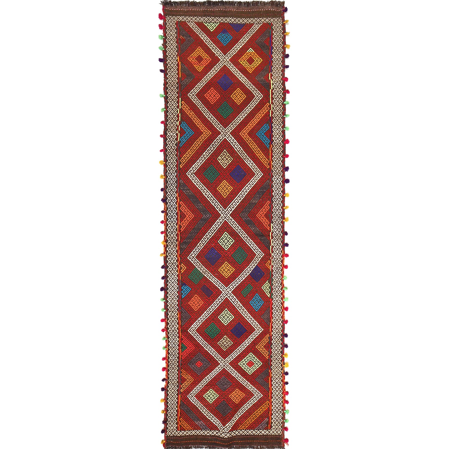 Suzuni Kilim Runner Handmade Multi 10' Runner