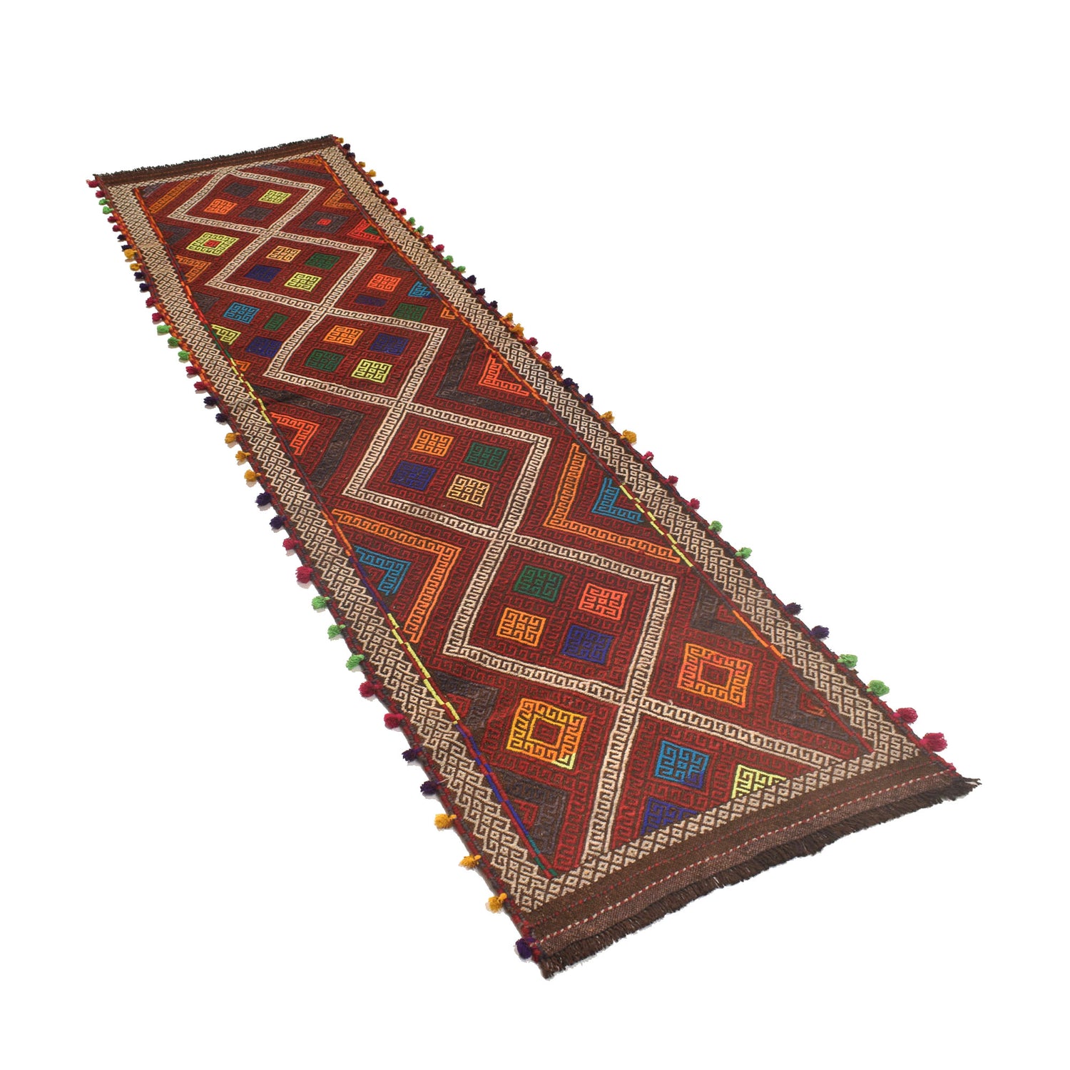 Suzuni Kilim Runner Handmade Multi 10' Runner