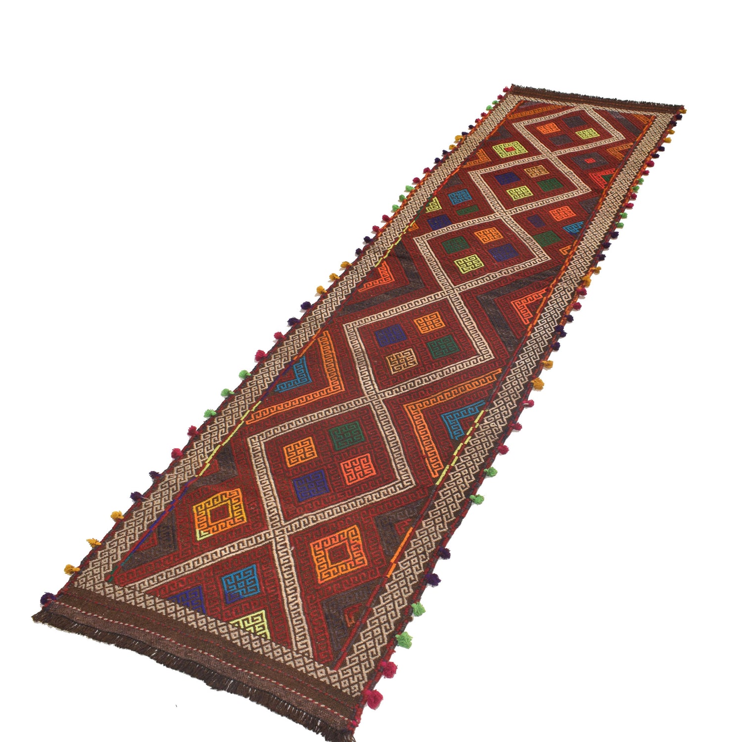 Suzuni Kilim Runner Handmade Multi 10' Runner