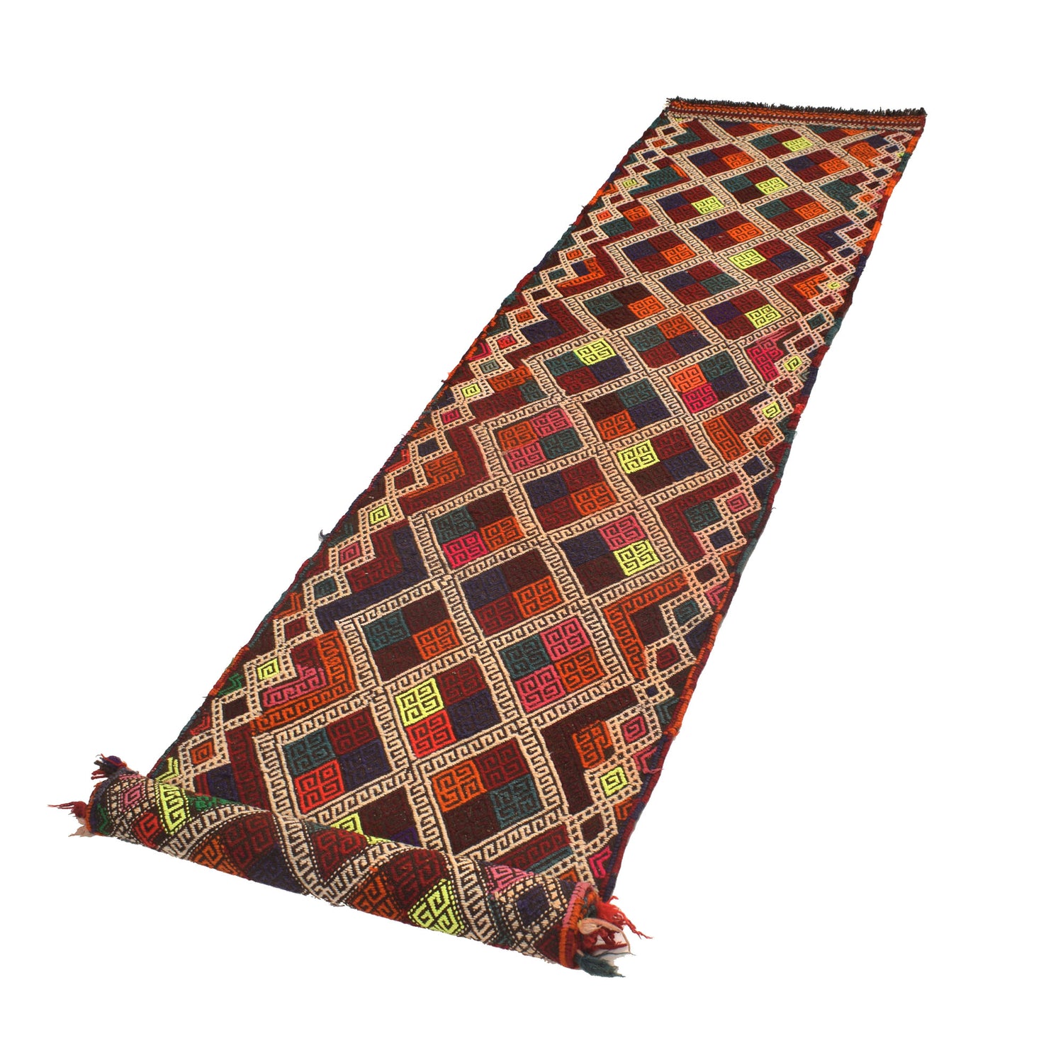 Suzuni Kilim Runner Handmade Multi 10' Runner