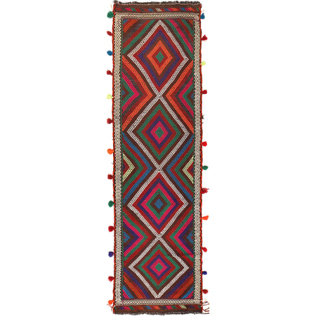 Suzuni Kilim Runner Handmade Multi 10' Runner