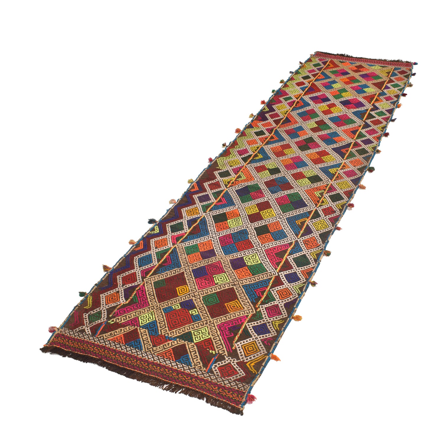 Suzuni Kilim Runner Handmade Multi 8' Runner