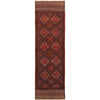 Mashwani Runner Handmade Deep Red Geometric 8' Runner