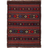 Laghari Kilim Area Rug Handmade Multi Geometric 4x7 ft