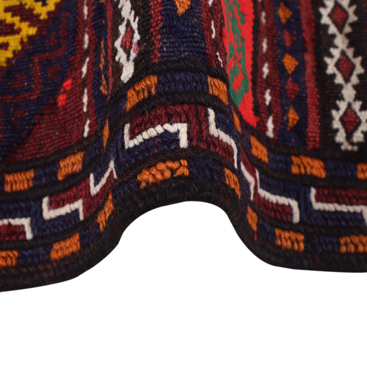 Laghari Kilim Area Rug Handmade Multi Geometric 4x7 ft