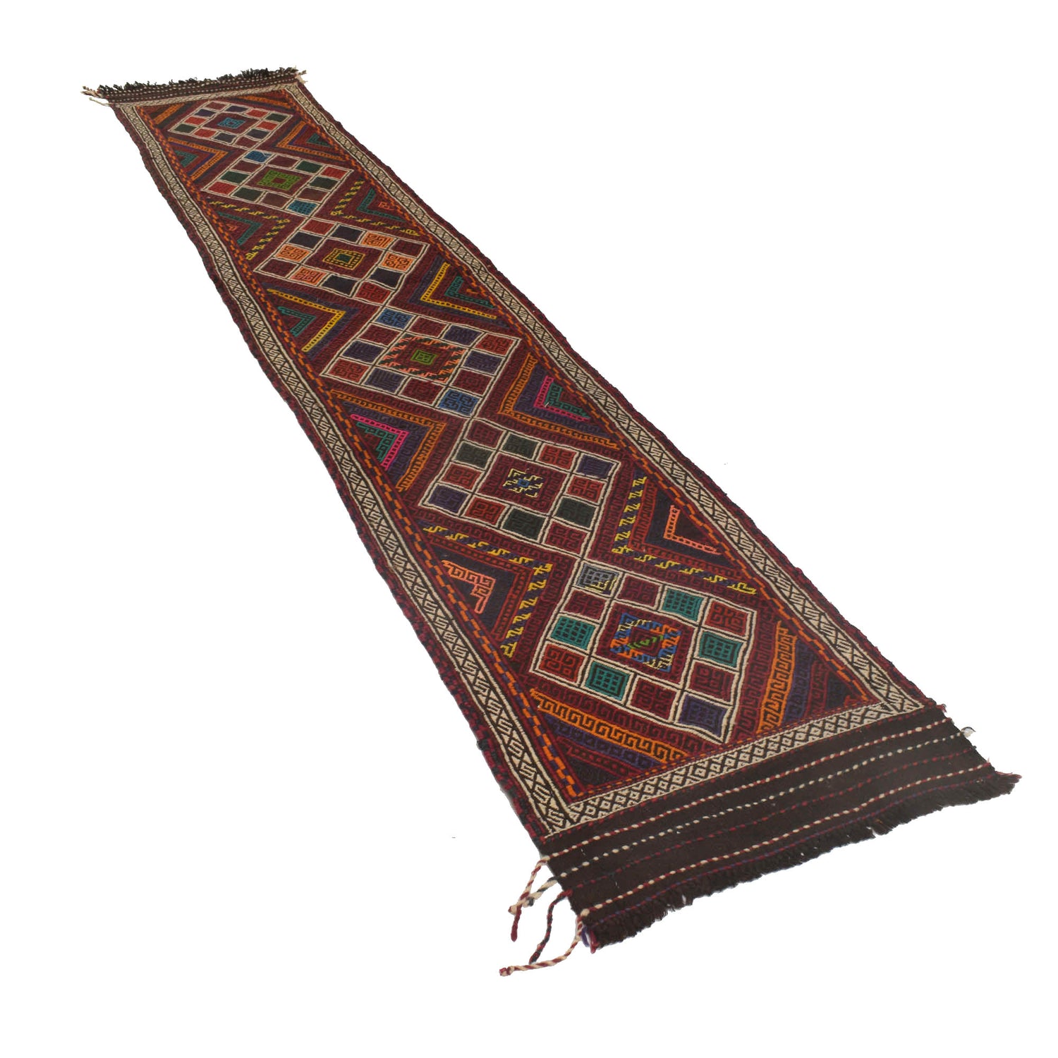Suzuni Kilim Runner Handmade Multi 12' Runner