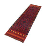 Mashwani Area Rug Runner Handmade Deep Red Geometric 8'