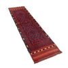 Mashwani Area Rug Runner Handmade Deep Red Geometric 8'