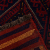 Mashwani Area Rug Runner Handmade Deep Red Geometric 8'