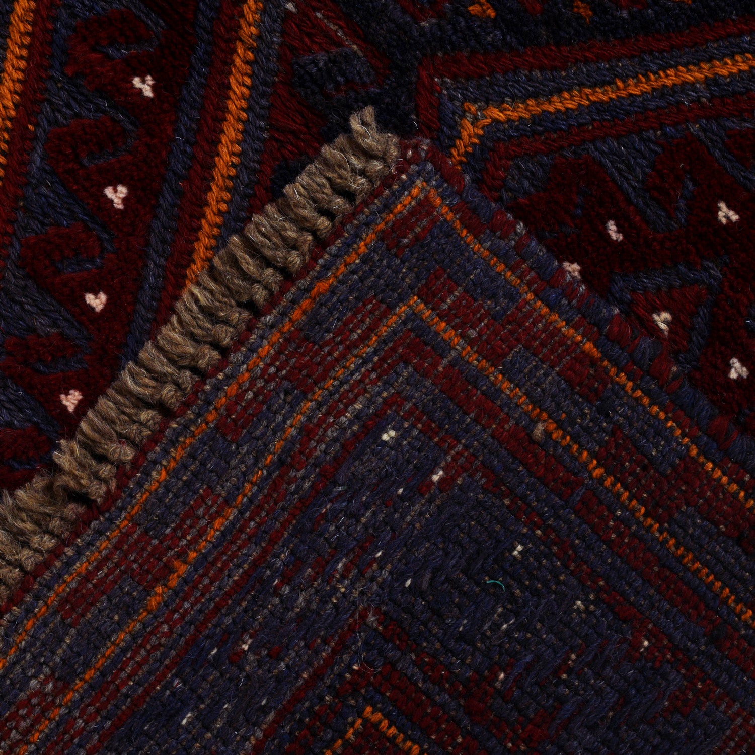 Mashwani Runner Rug Handmade Multi Geometric 4x4 ft