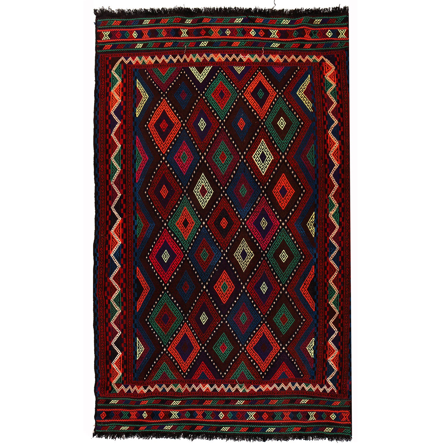 Suzuni Kilim Runner Handmade Multi 4x7 ft