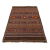 Laghari Kilim Area Rug Handmade Multi Geometric 4x7 ft