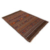 Laghari Kilim Area Rug Handmade Multi Geometric 4x7 ft