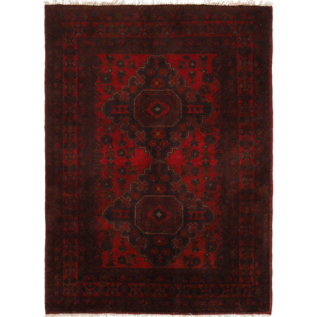 Khal Mohammadi Rug Handmade Red 3x5 ft