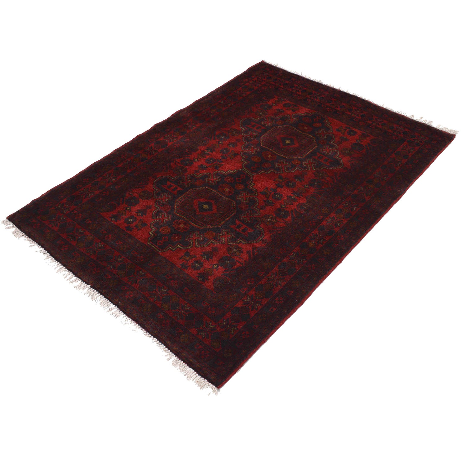 Khal Mohammadi Rug Handmade Red 3x5 ft