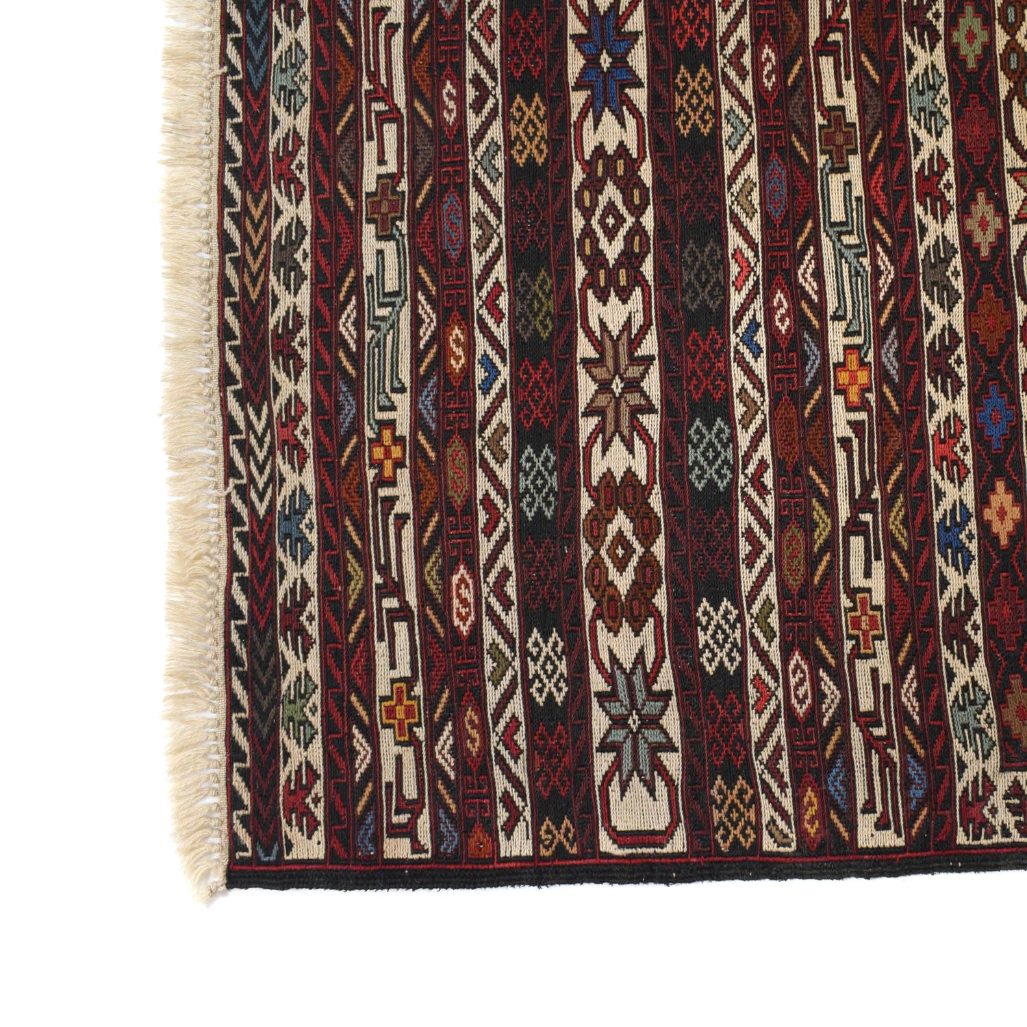 Maliki Kilim Area Rug Handmade Multi Floral 4x6 ft