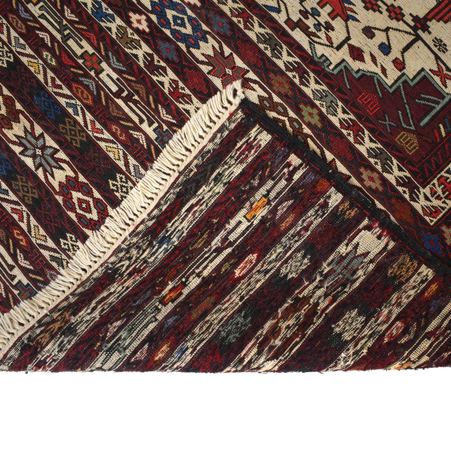 Maliki Kilim Area Rug Handmade Multi Floral 4x6 ft