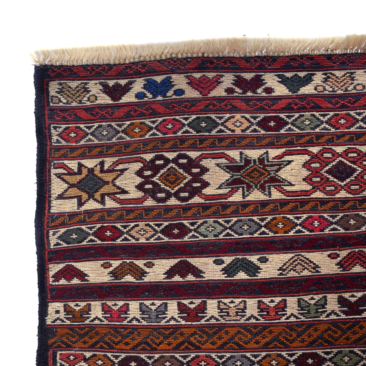 Maliki Kilim Area Rug Handmade Multi Floral 4x6 ft