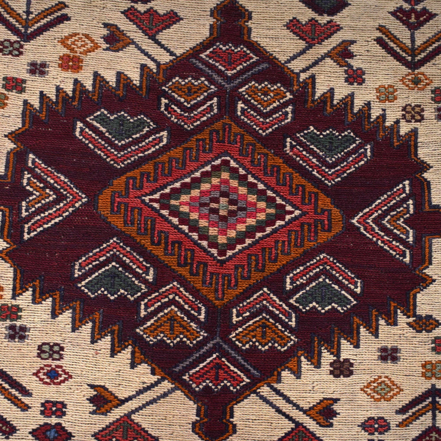Maliki Kilim Area Rug Handmade Multi Floral 4x6 ft