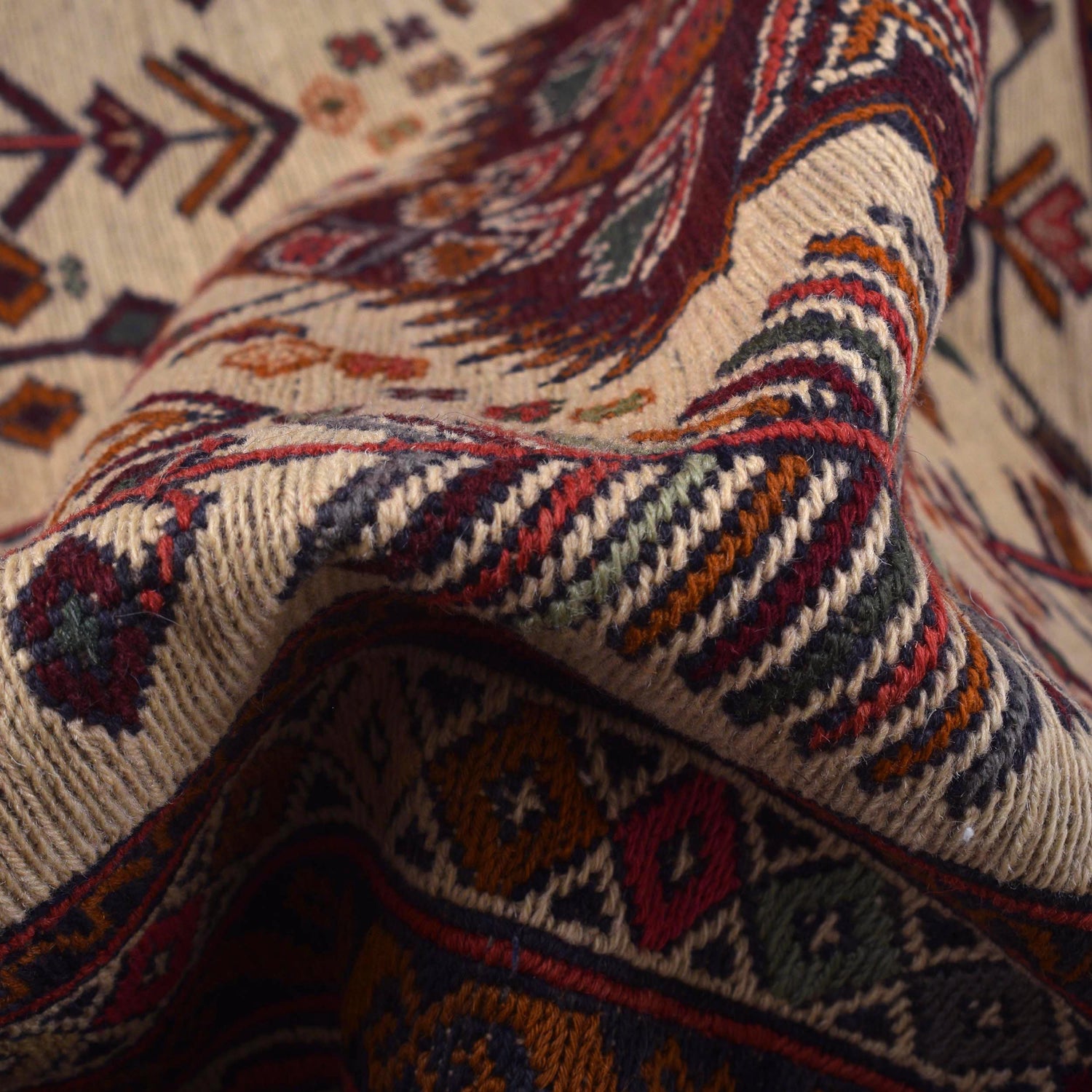 Maliki Kilim Area Rug Handmade Multi Floral 4x6 ft