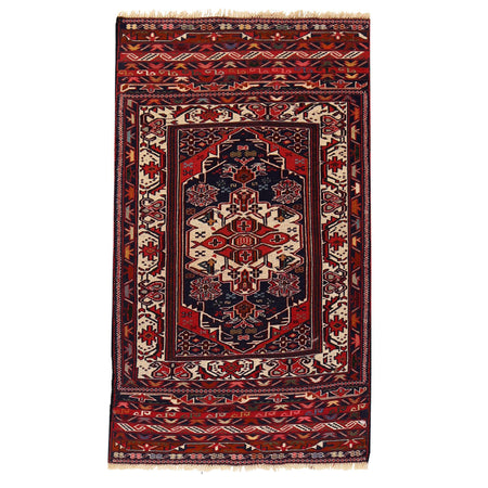 Maliki Kilim Area Rug Handmade Multi Geometric 3x5 ft