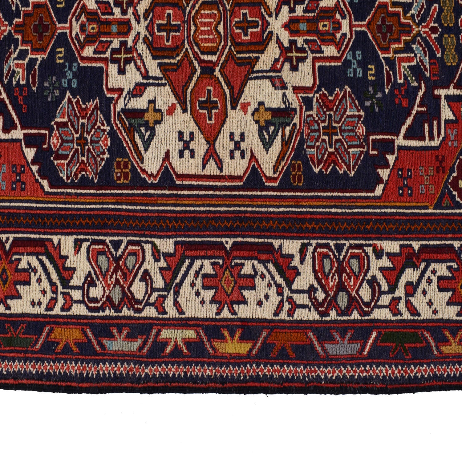 Maliki Kilim Area Rug Handmade Multi Geometric 3x5 ft