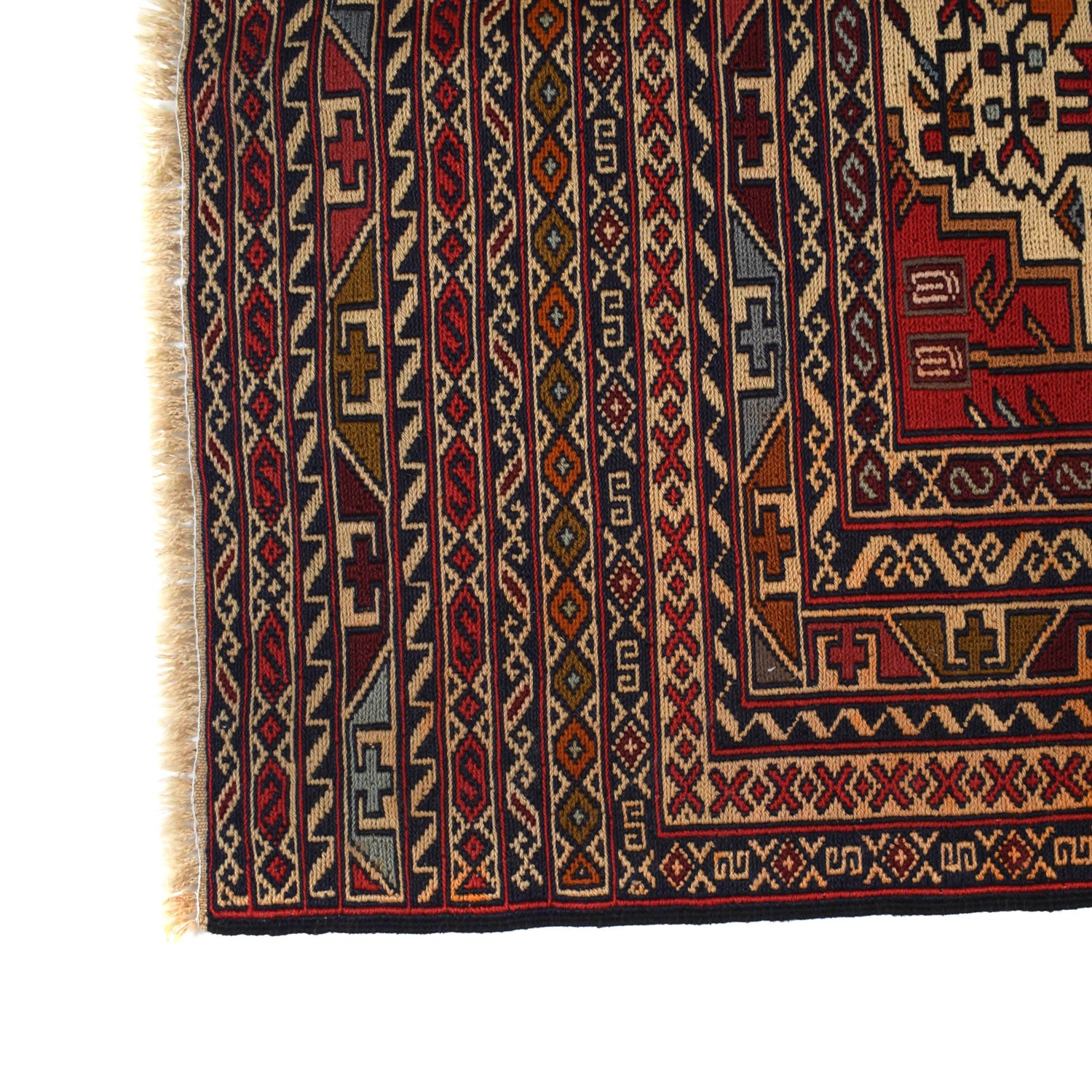 Maliki Kilim Area Rug Handmade Multi Geometric 3x5 ft