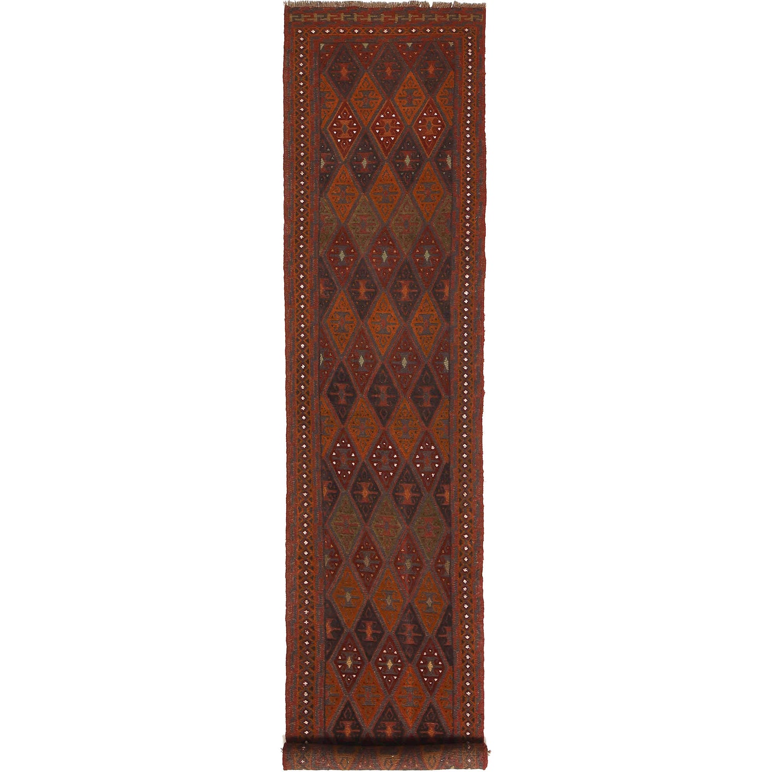Mashwani Runner Handmade Multi Geometric 13' Runner