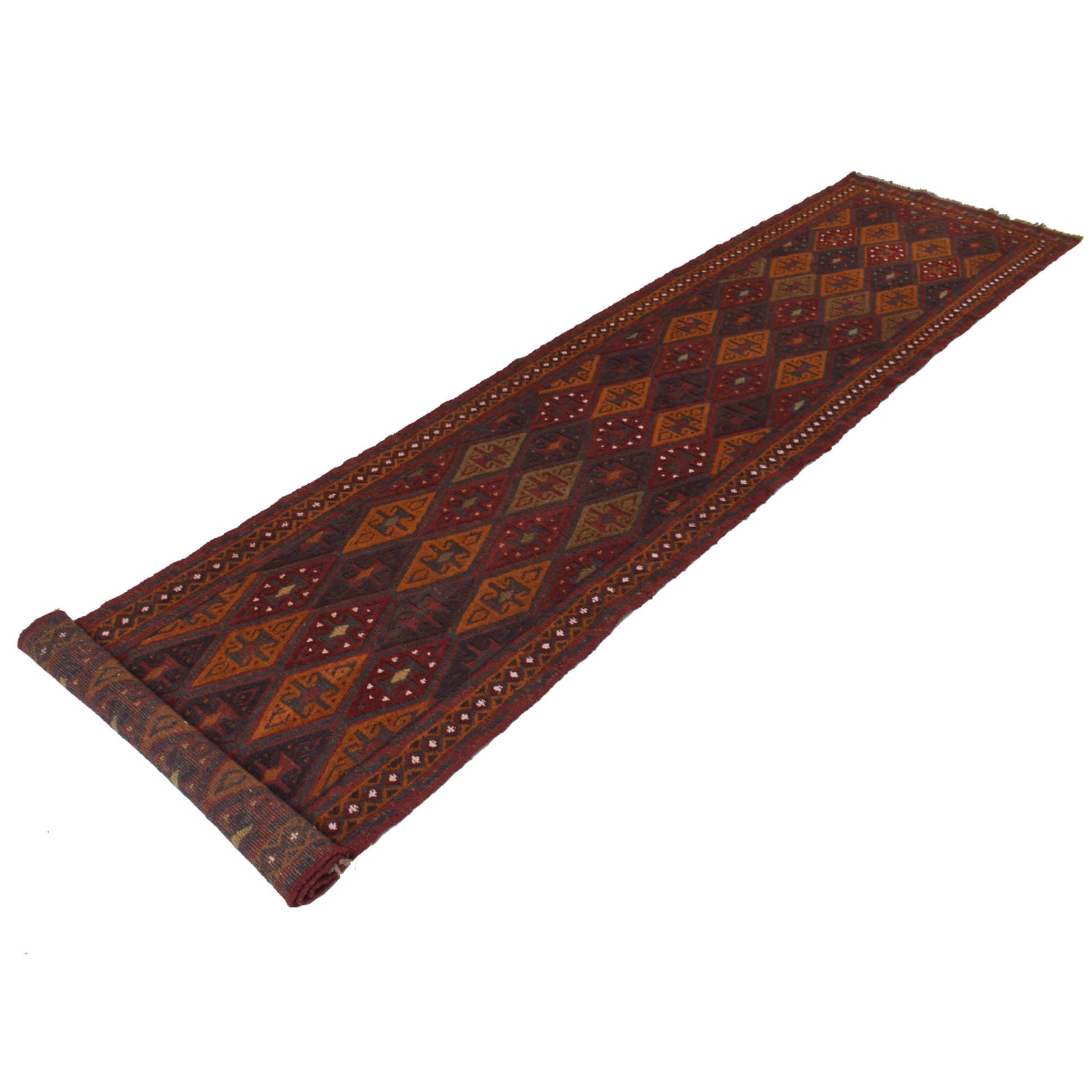 Mashwani Runner Handmade Multi Geometric 13' Runner