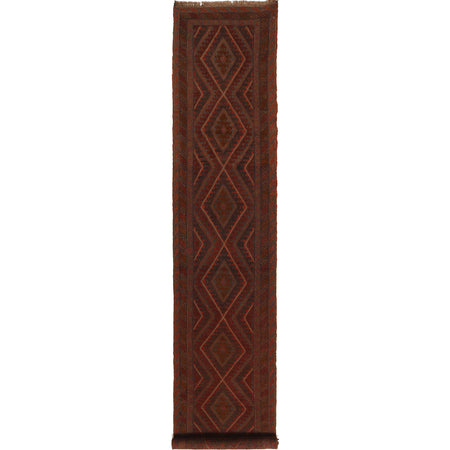 Mashwani Area Rug Runner Handmade Multi Geometric 13' Runner