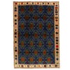Kohistani Area Rug Handmade Blue Indigo Floral 6x9 ft