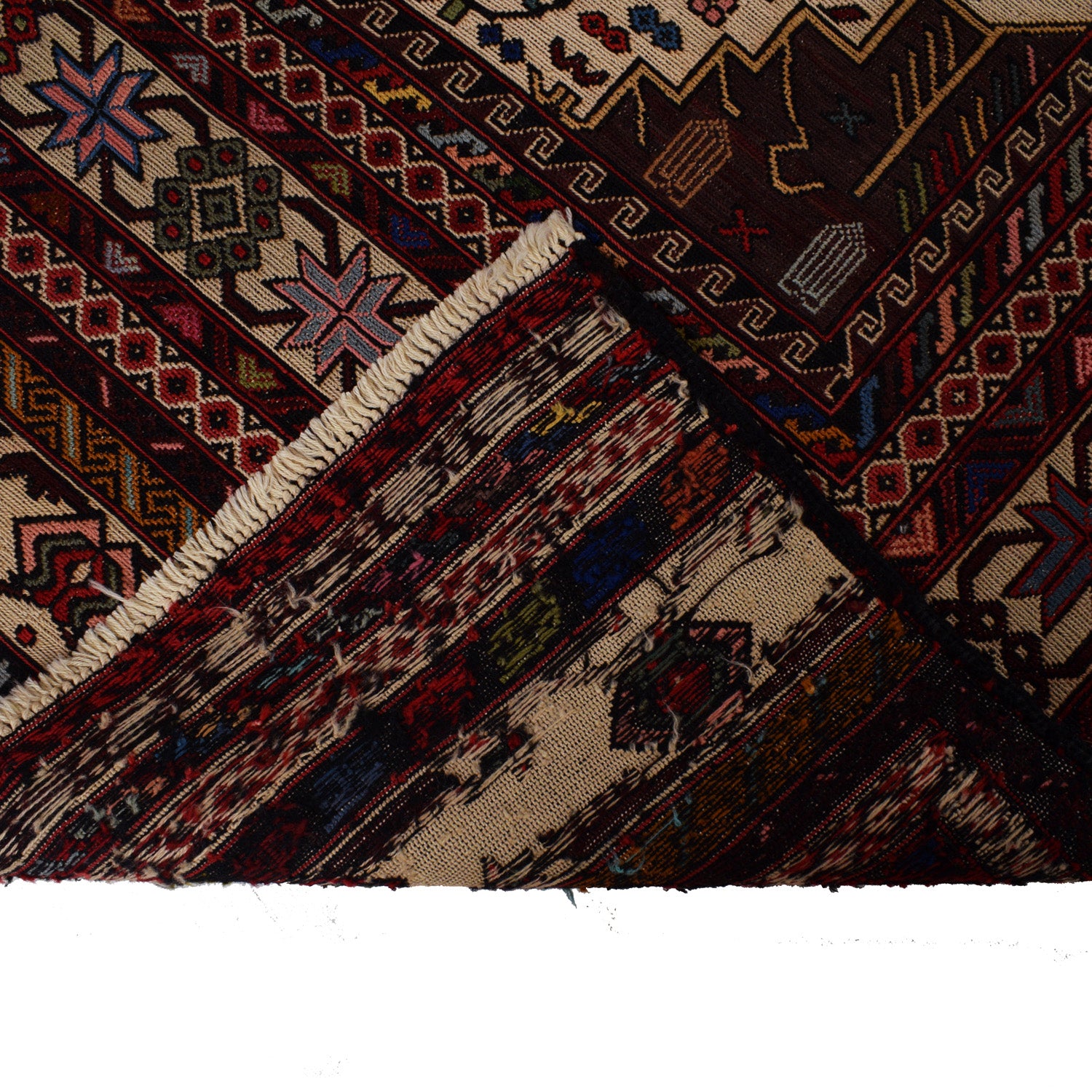 Maliki Kilim Area Rug Handmade Multi Floral 4x6 ft