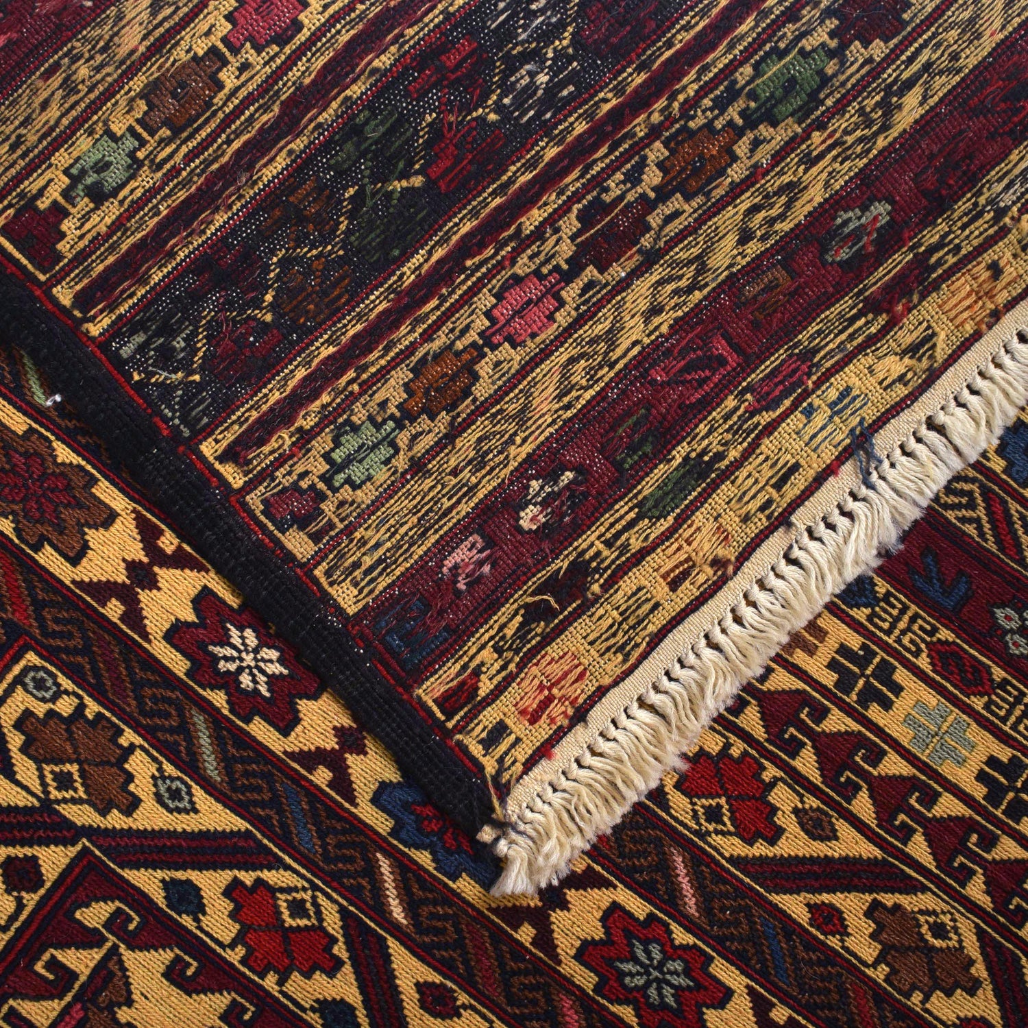 Maliki Kilim Area Rug Handmade Multi Floral 4x6 ft