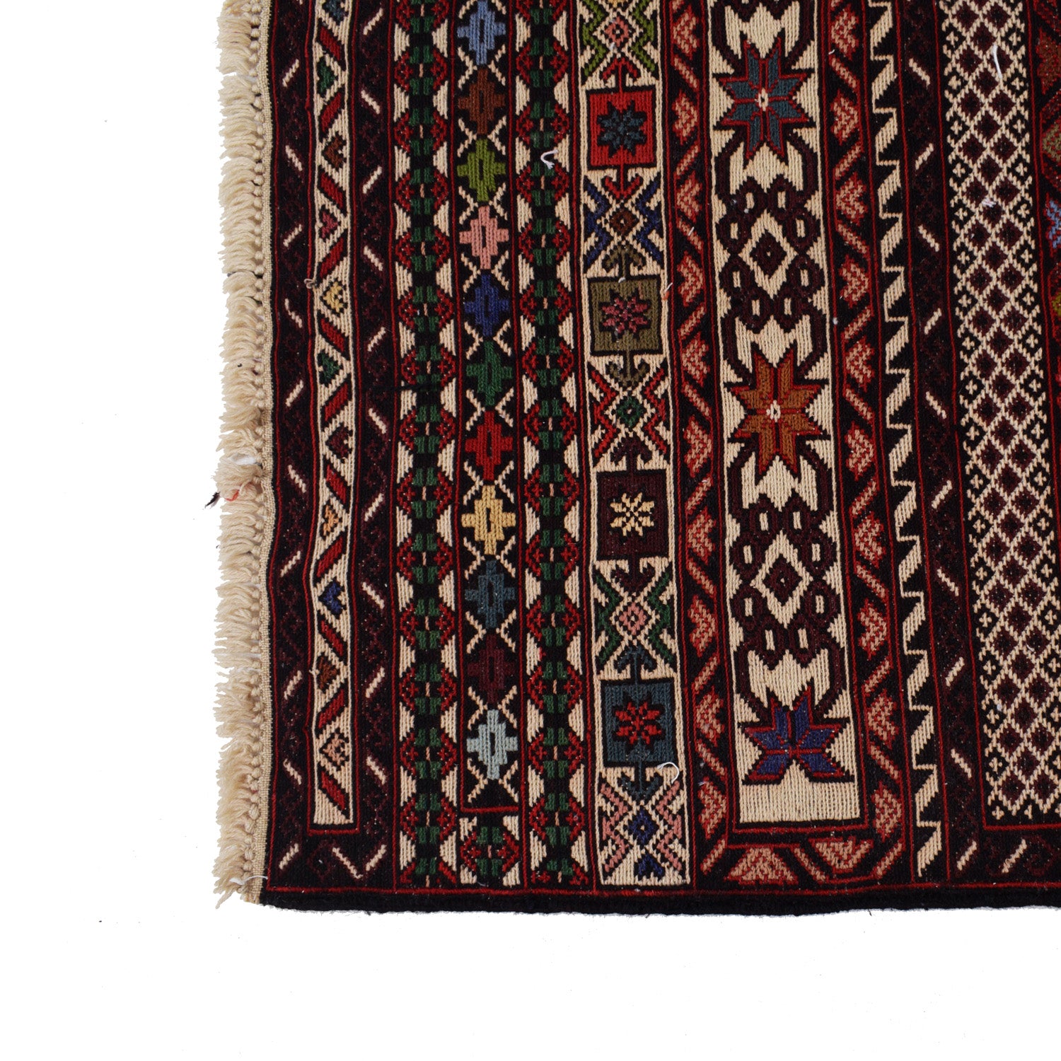 Maliki Kilim Area Rug Handmade Multi Floral 4x6 ft