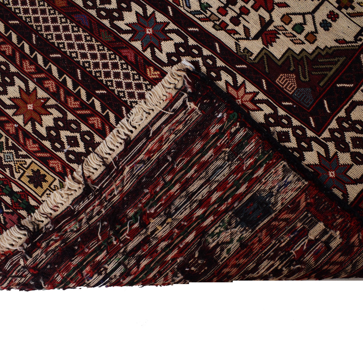 Maliki Kilim Area Rug Handmade Multi Floral 4x6 ft