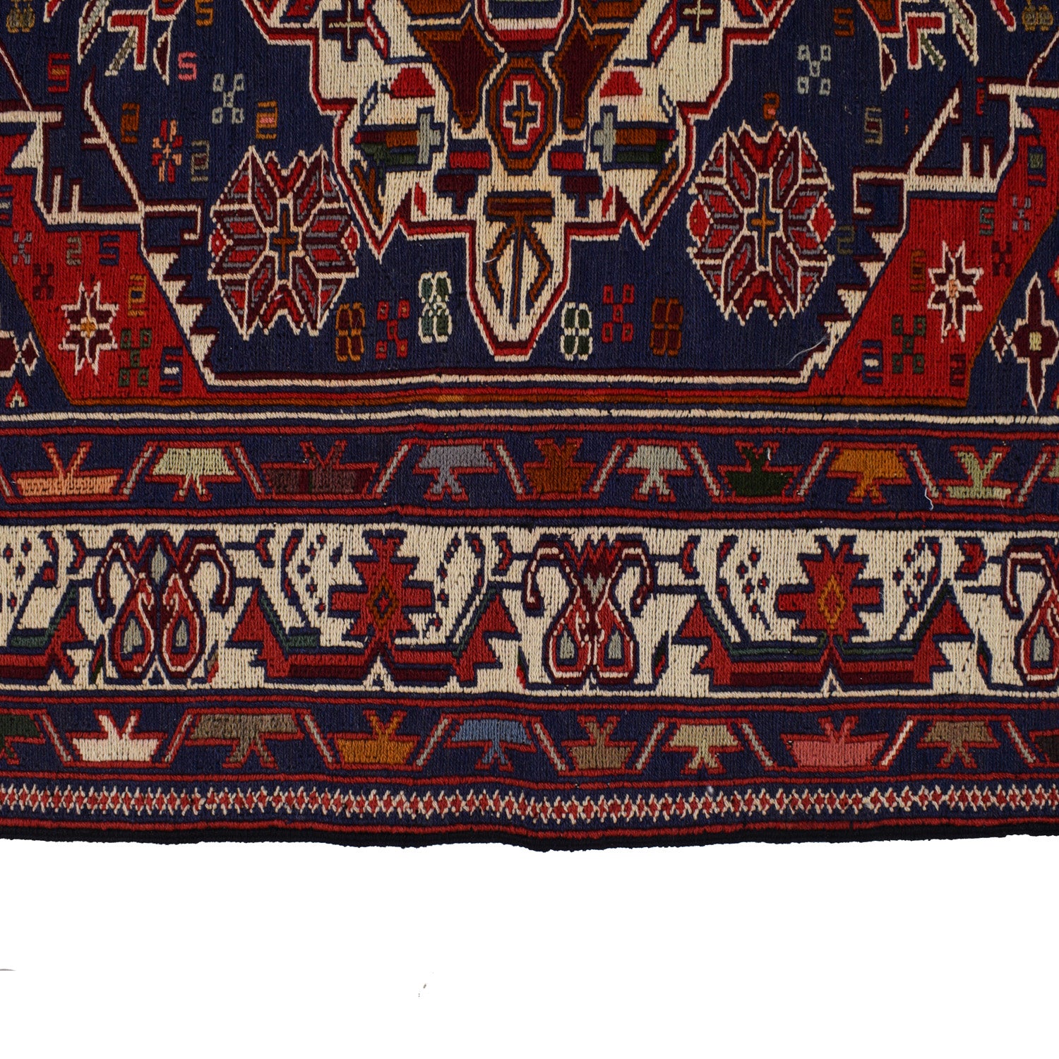Maliki Kilim Area Rug Handmade Multi Geometric 3x5 ft