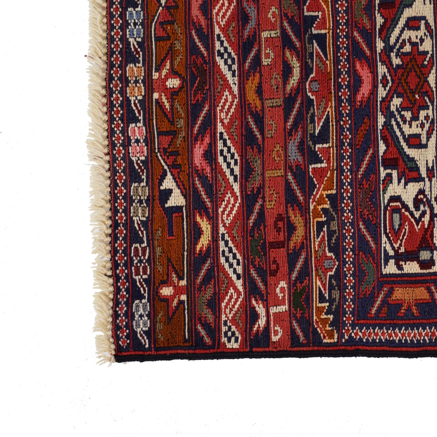 Maliki Kilim Area Rug Handmade Multi Geometric 3x5 ft