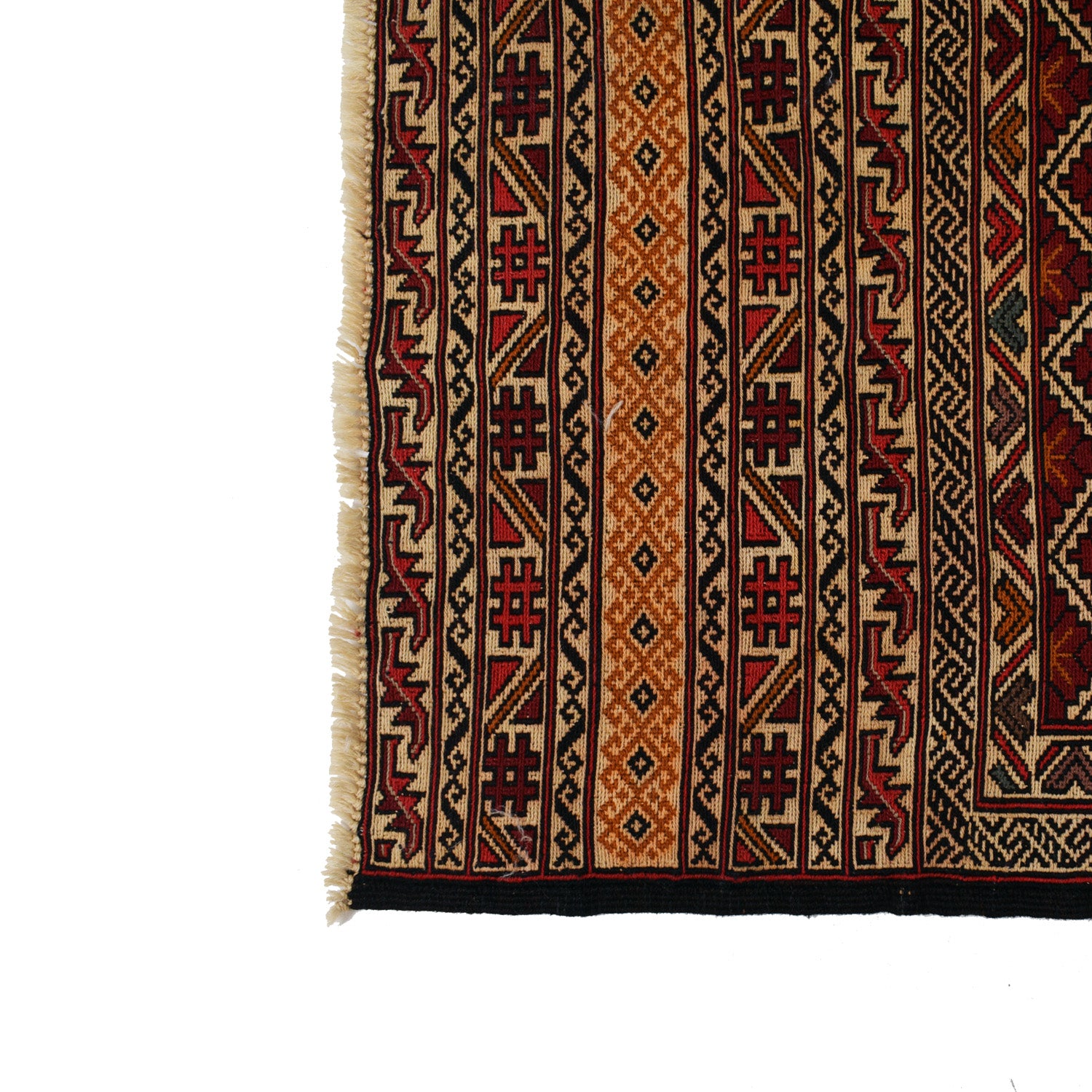 Maliki Kilim Area Rug Handmade Multi Floral 4x6 ft
