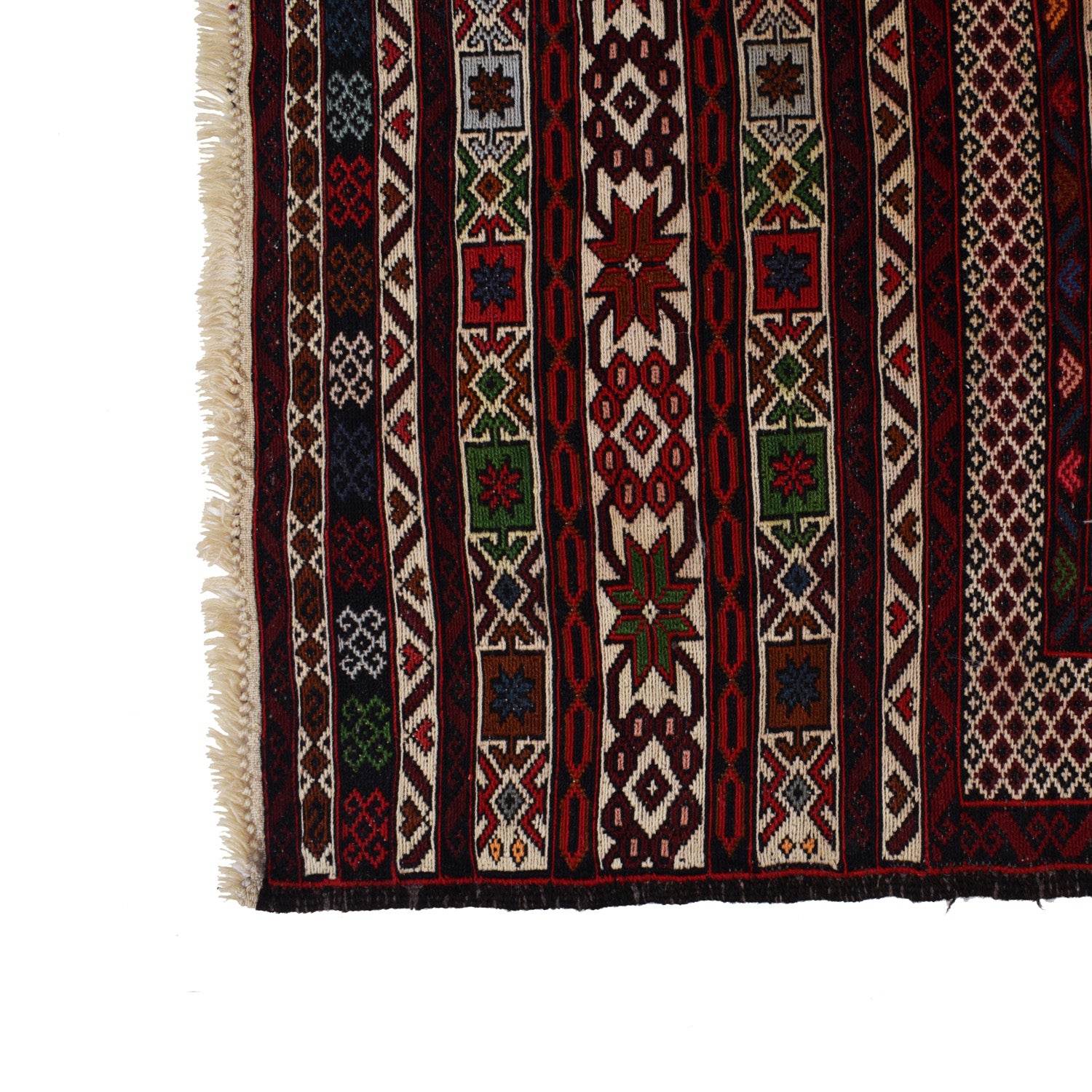 Maliki Kilim Area Rug Handmade Multi Floral 4x6 ft