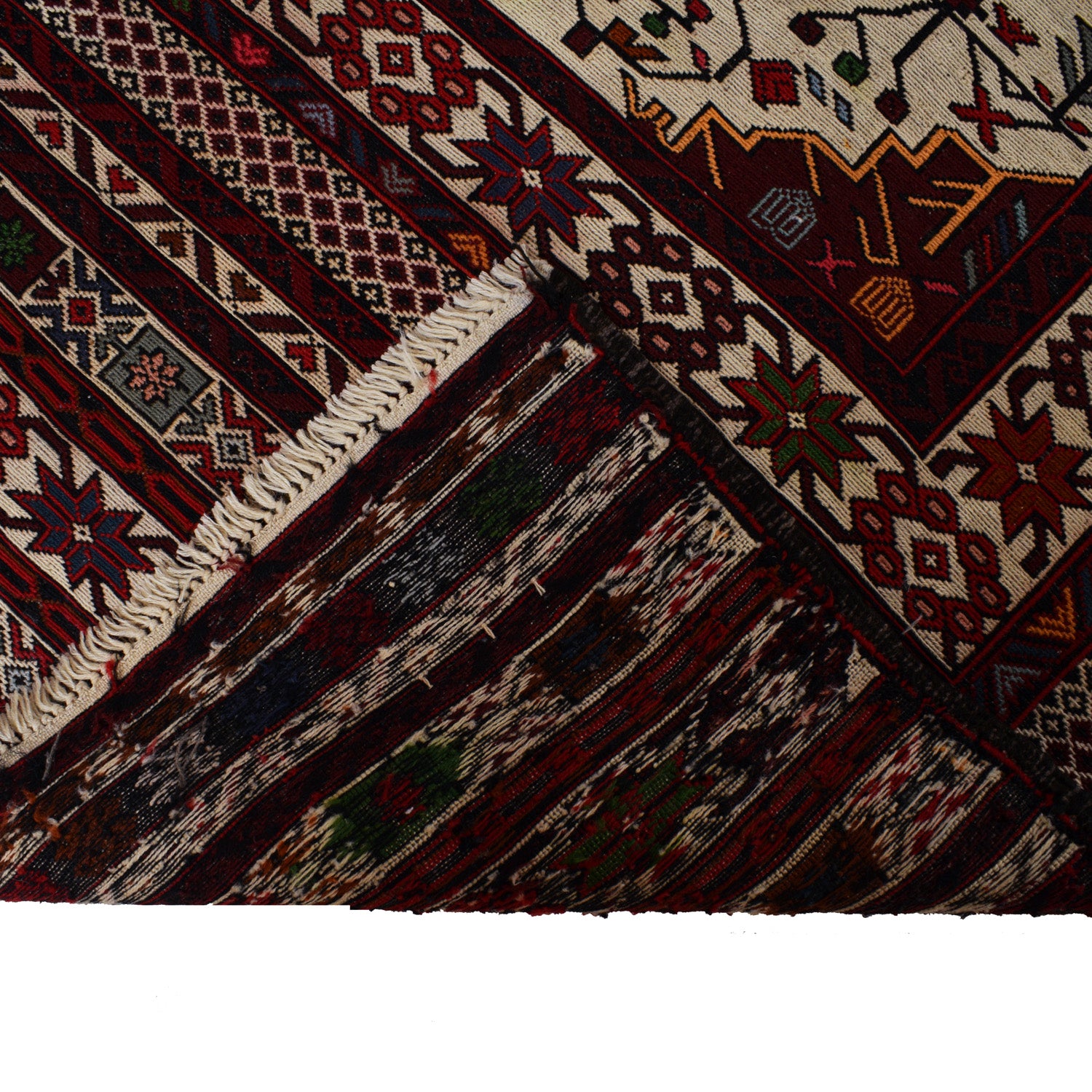 Maliki Kilim Area Rug Handmade Multi Floral 4x6 ft