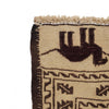 Soumak Kilim Area Rug Handmade White Pictorial 4x6 ft