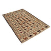 Soumak Kilim Area Rug Handmade White Pictorial 4x6 ft