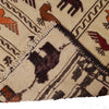 Soumak Kilim Area Rug Handmade White Pictorial 4x6 ft