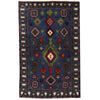 Kohistani Area Rug Handmade Blue Indigo Floral 7x10 ft